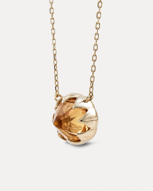 Colar Protea em Ouro 18k e Citrino