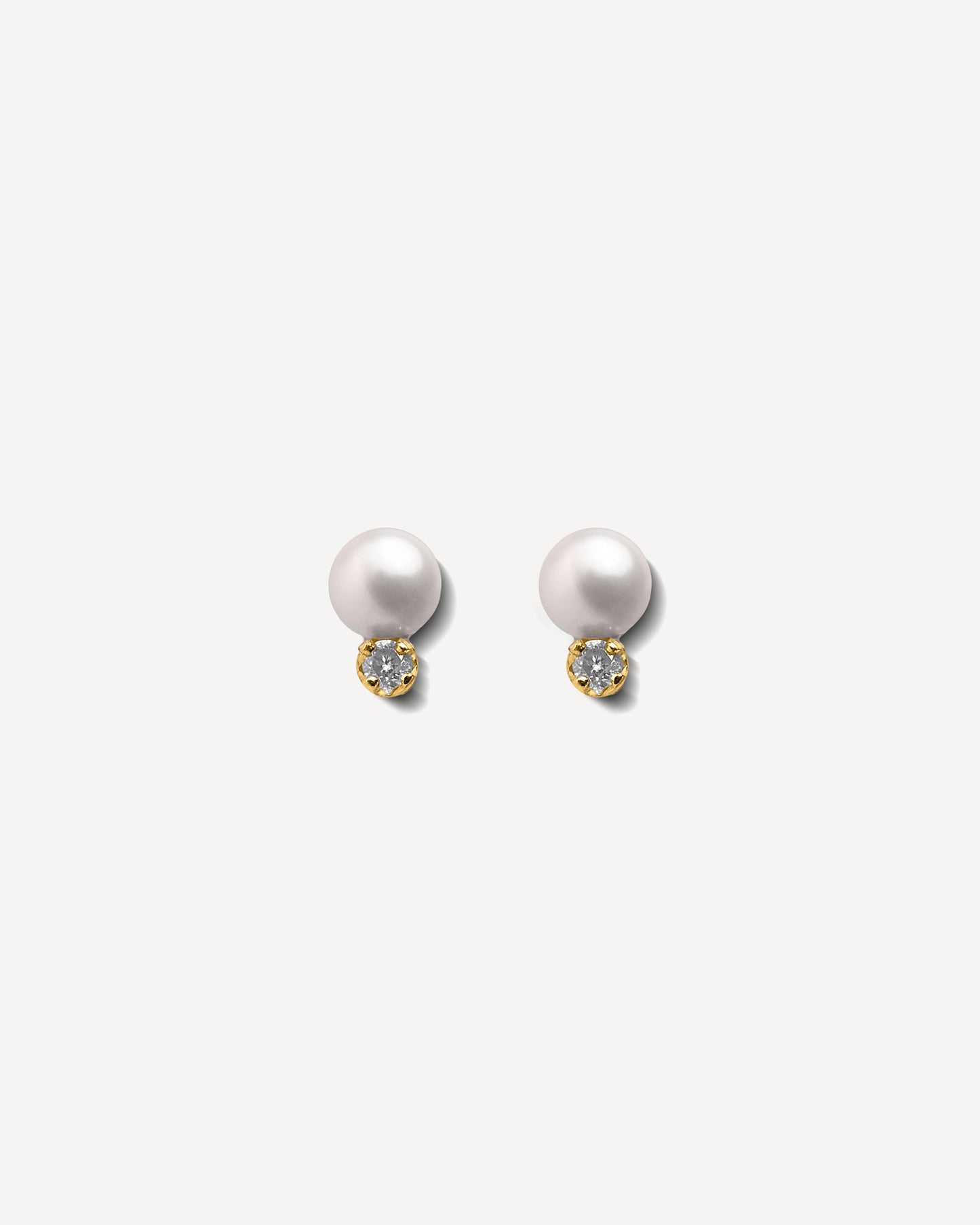 Brinco Pérola e Diamante