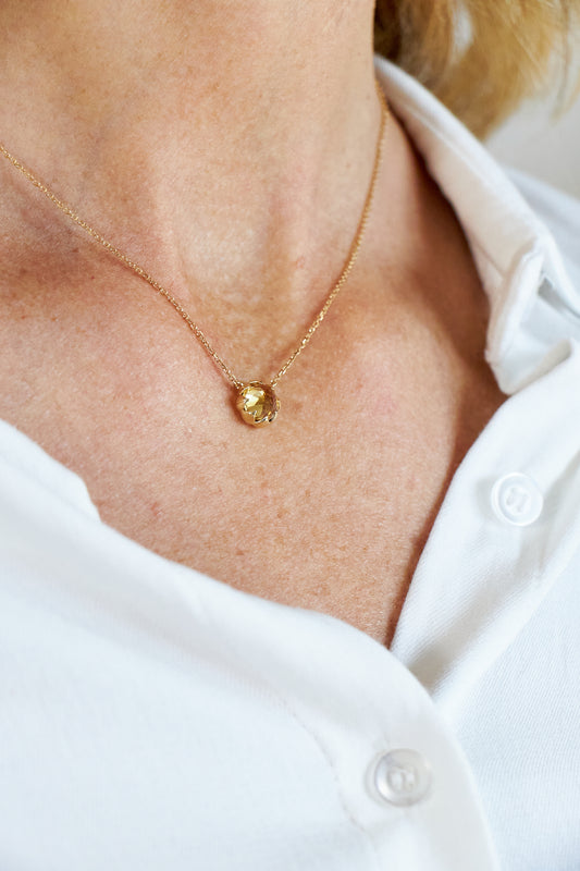Colar Protea em Ouro 18k e Citrino